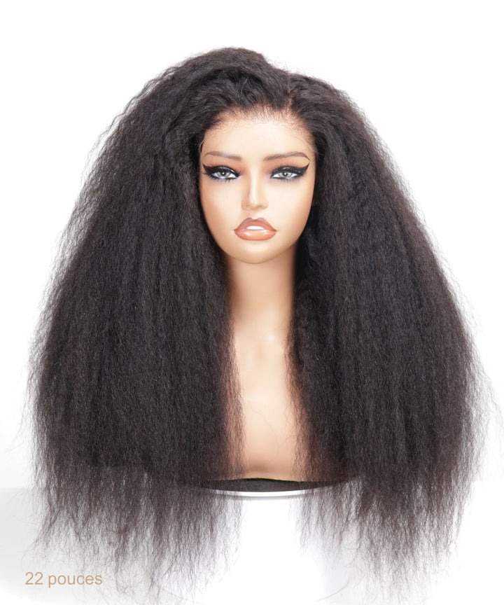 perruque Cheveux Humains Kinky Straight par GLAMMANE 1