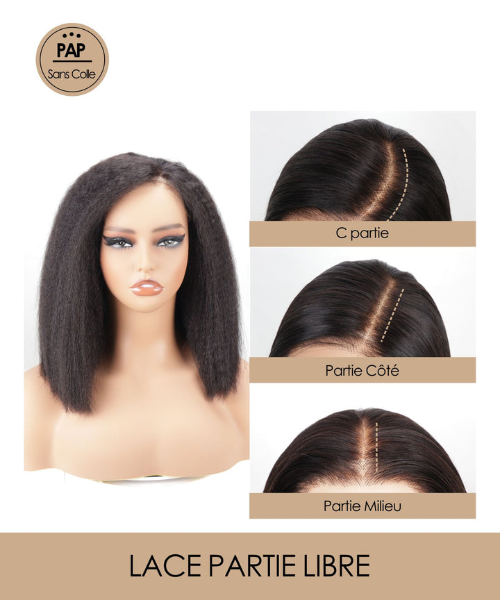 Perruque Kinky Straight HD Lace 6x4 GLAMMANE 4