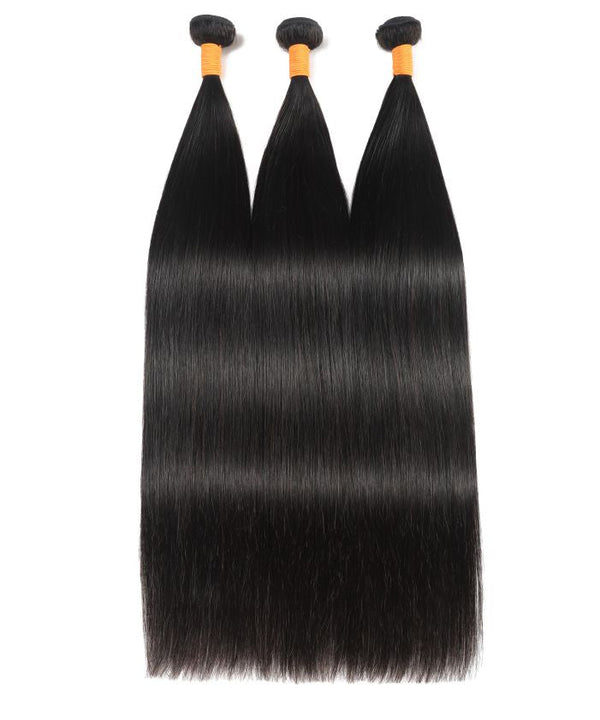 3 Silky Straight Weave Hair Bundles 100% Virgin Human Hair Extension