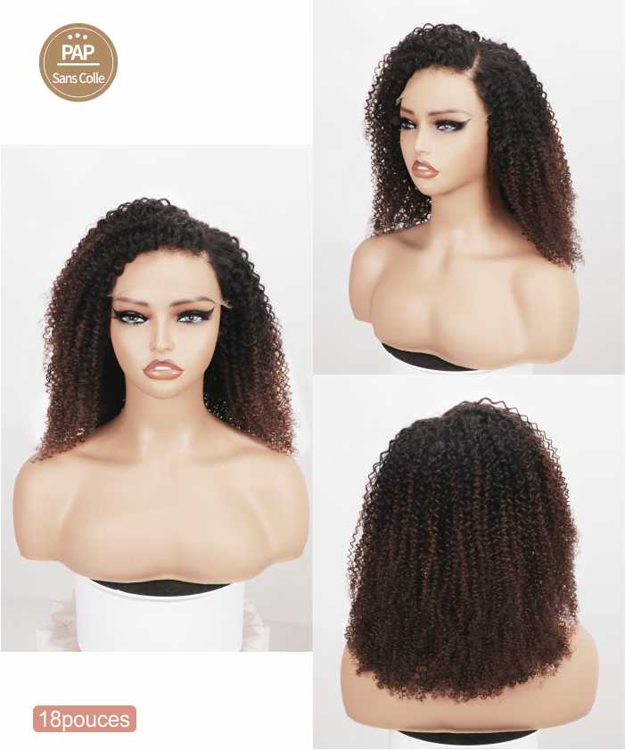 ombre chocolat cheveux humains curly 2