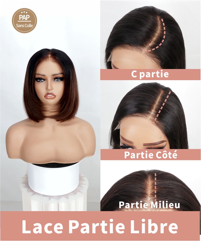 perruque ombre brune carre GLAMMANE 4