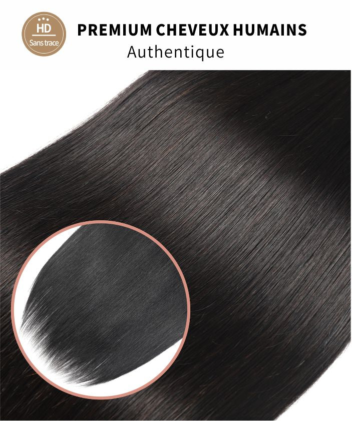 perruque cheveux balayage brune cheveux raides 8