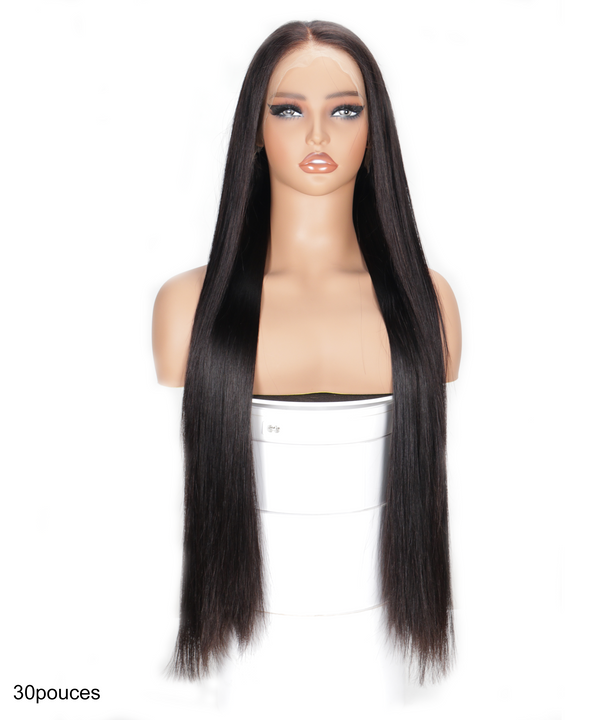 【Double drawn Straight Cut】Voluminous Natural Black Virgin Human Hair Straight Straight Cut HD Lace Front 13x4 Wig