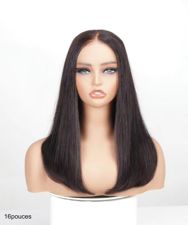 【Arc Cap Raw Hair】Prestige Prêt-à-Partir Sans Colle Noir Naturel Raw Hair Lisse Classique HD Lace 6x4 Wig